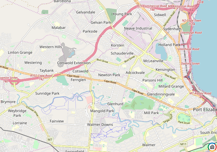 Map location of Newton Park